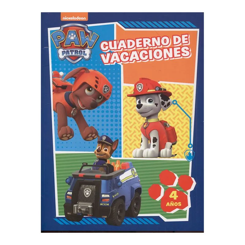 Paw Patrol. Cuaderno de vacaciones (4 años)