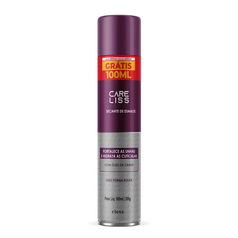 Spray Secante Care Liss 500ml Fortalece E Hidrata CX 12