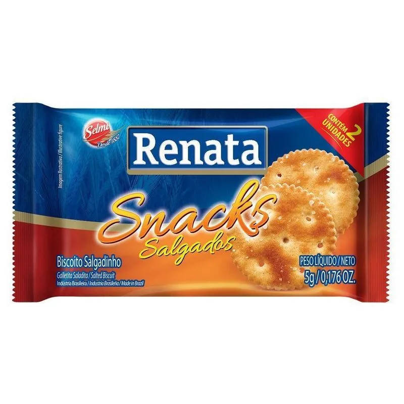 Biscoito Snacks Renata Sachê Aperitivo 5g Caixa C/280 Sachês