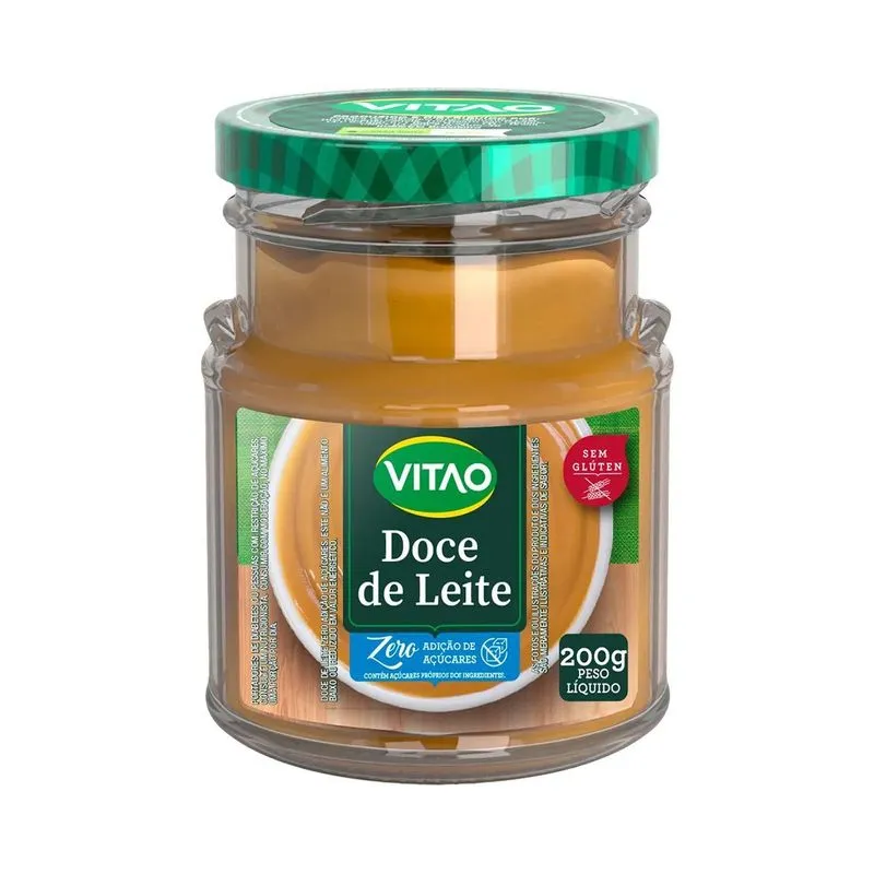 Doce De Leite Zero Adição De Açúcares 200g Vitao