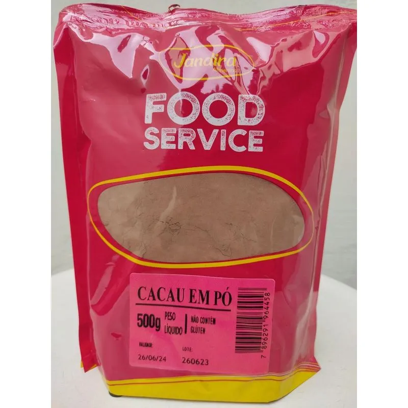 Cacau Alcalino Em Pó Puro 100% 500g - Jandira