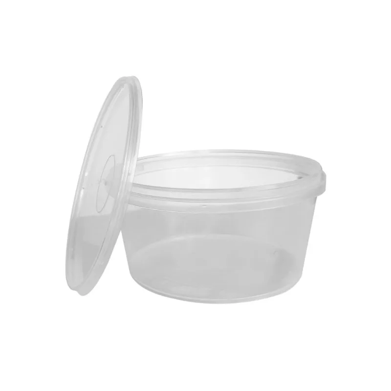 Pote Plástico Redondo com Lacre 250mL C/500 Prafesta