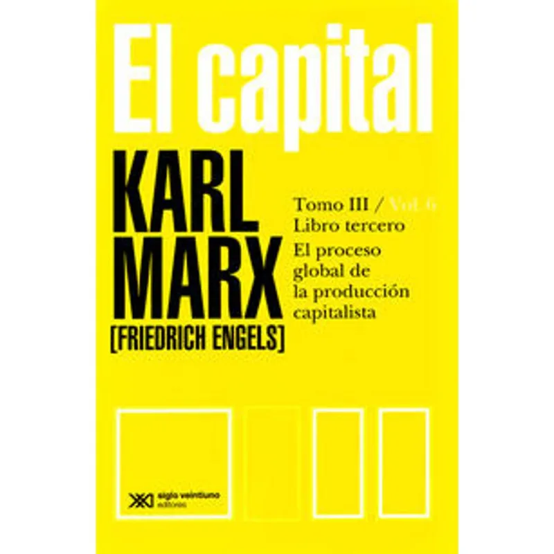 EL CAPITAL: CRITICA DE LA ECONOMIA POLITICA. T. 03/VOL. 06: EL PROCESO GLOBAL D