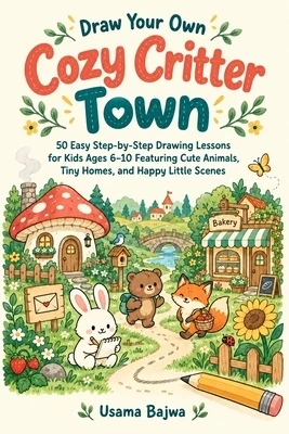 Draw Your Own Cozy Critter Town: 50 Easy Step-by-Step Drawing Lessons for Kids Ages 6-10 Featuring Cute Animals, Tiny Homes, and Happy Little Scenes Paperback