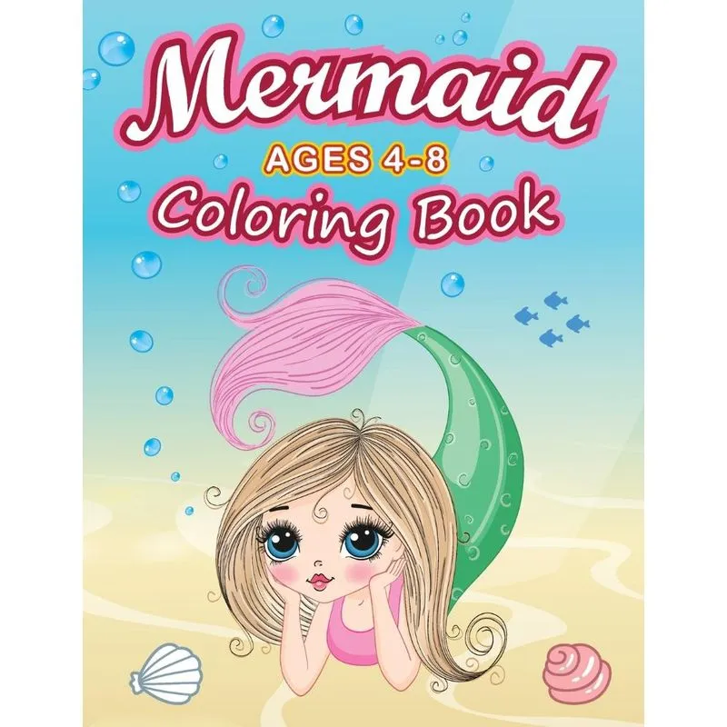Mermaid Coloring Book Ages 4-8