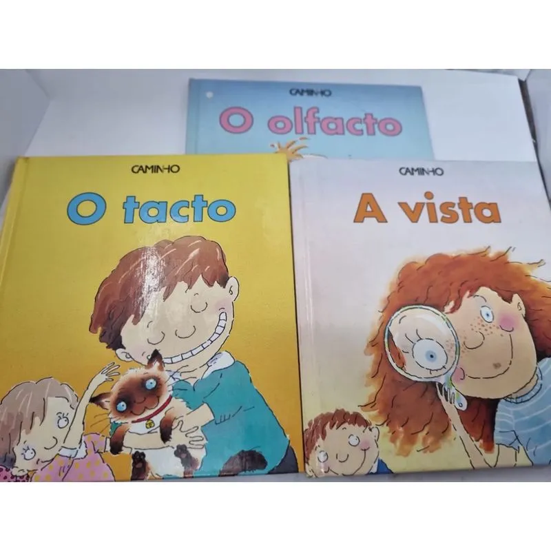 Os sentidos o olfato A vista e o tacto - São 3 livros juntos
