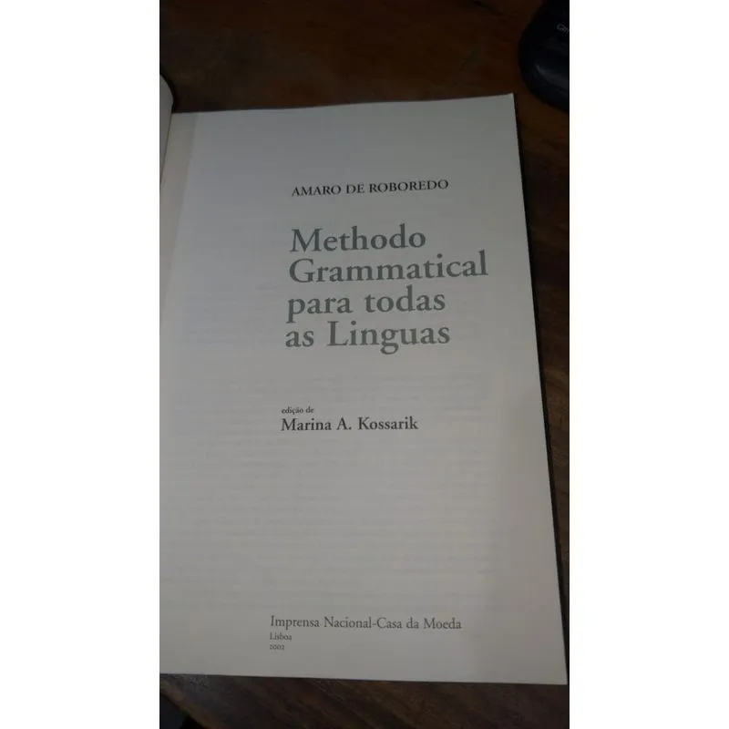 Methodo Grammatical para Todas as Linguas