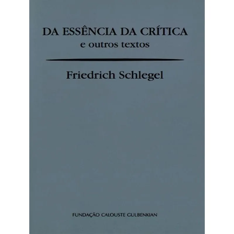 Da essência da crítica