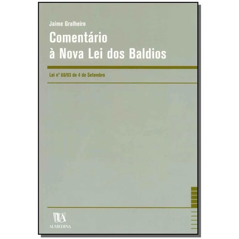 Comentario a Nova Lei dos Baldios