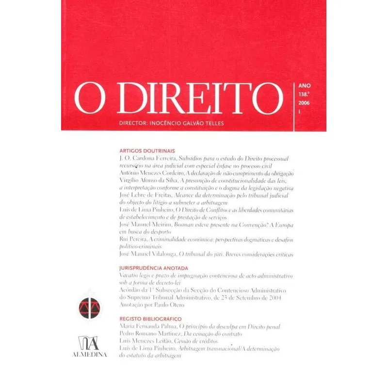O Direito - Ano 138.º, 2006 - I