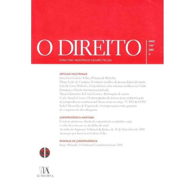 O Direito - Ano 139.º, 2007 - II
