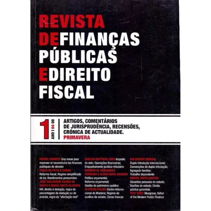 Revista De Finanças Públicas E Direito Fiscal