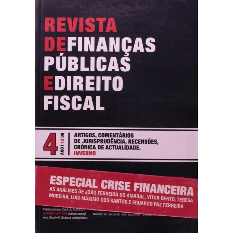 Revista De Financas Publicas E Direito Fiscal Ano I
