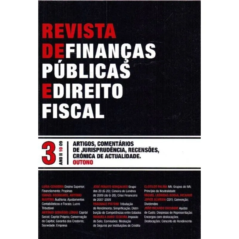 Revista De Finanças Públicas E Direito Fiscal - Vol. 3