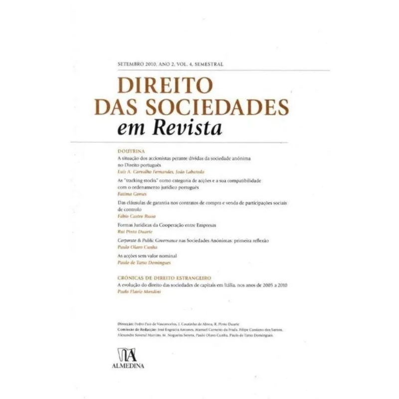 Direito Das Sociedades Em Revista - Ano 2 - Vol. 04