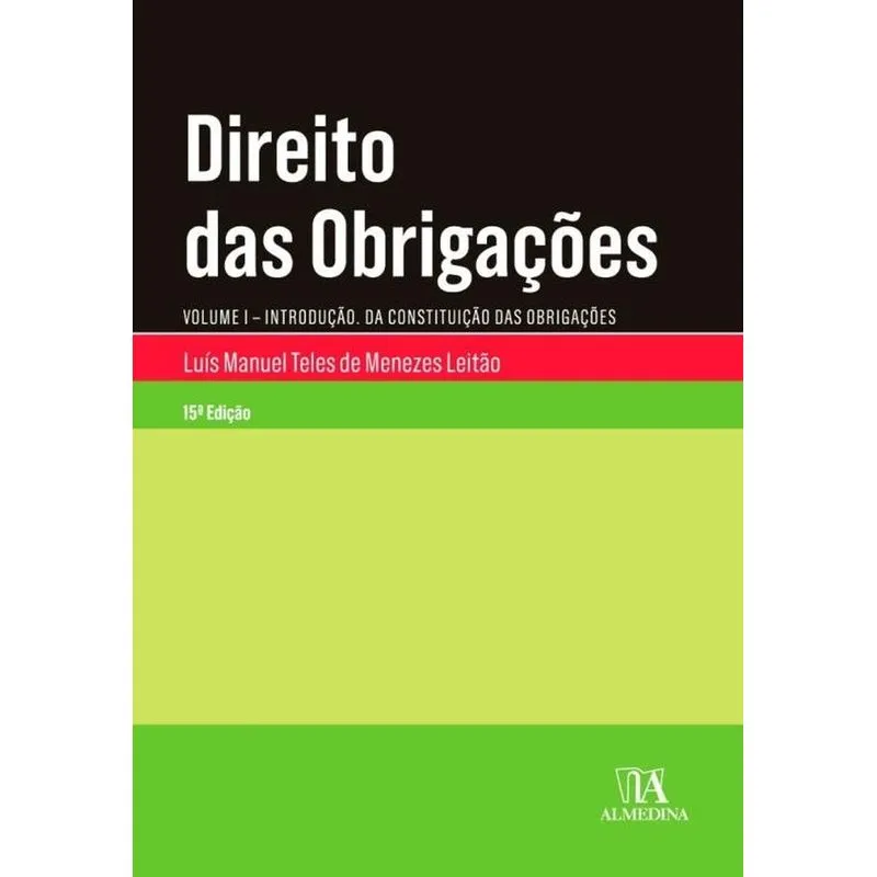 Direito Das Obrigações Vol. I