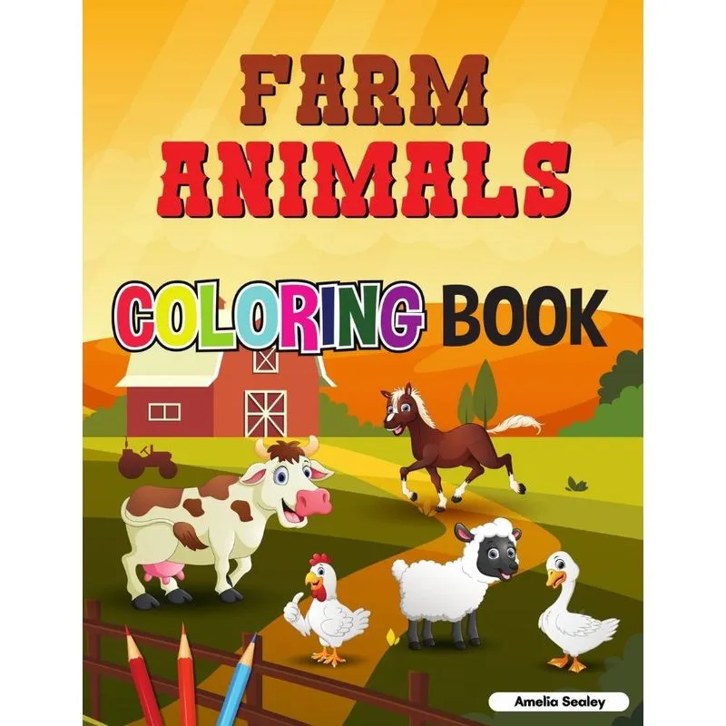 Farm Animals Coloring Book
