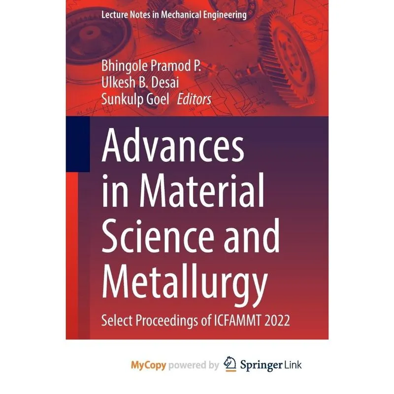 Livro Advances in Material Science and Metallurgy