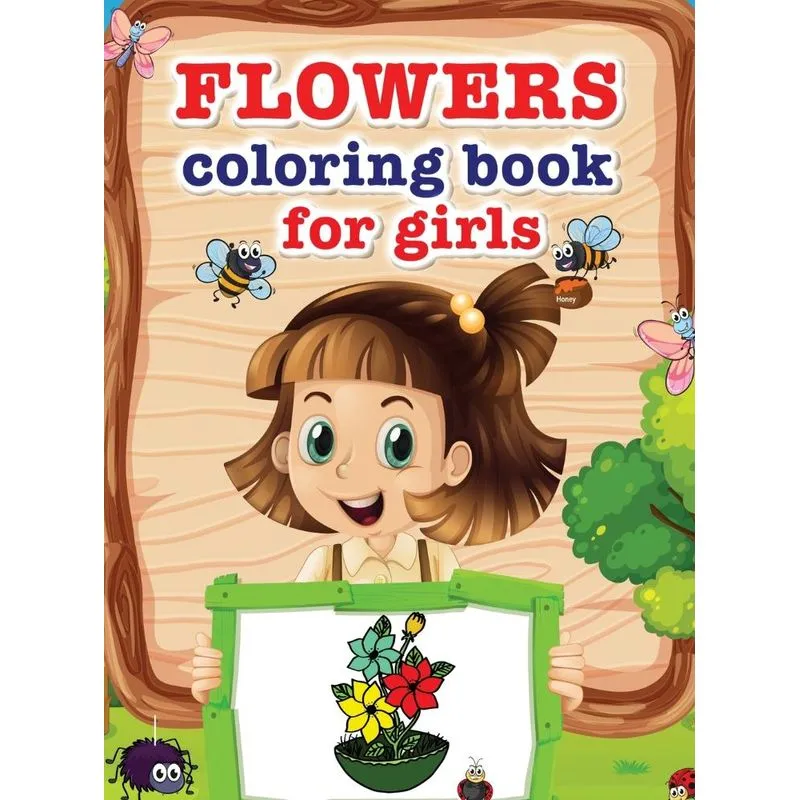 Flowers coloring book