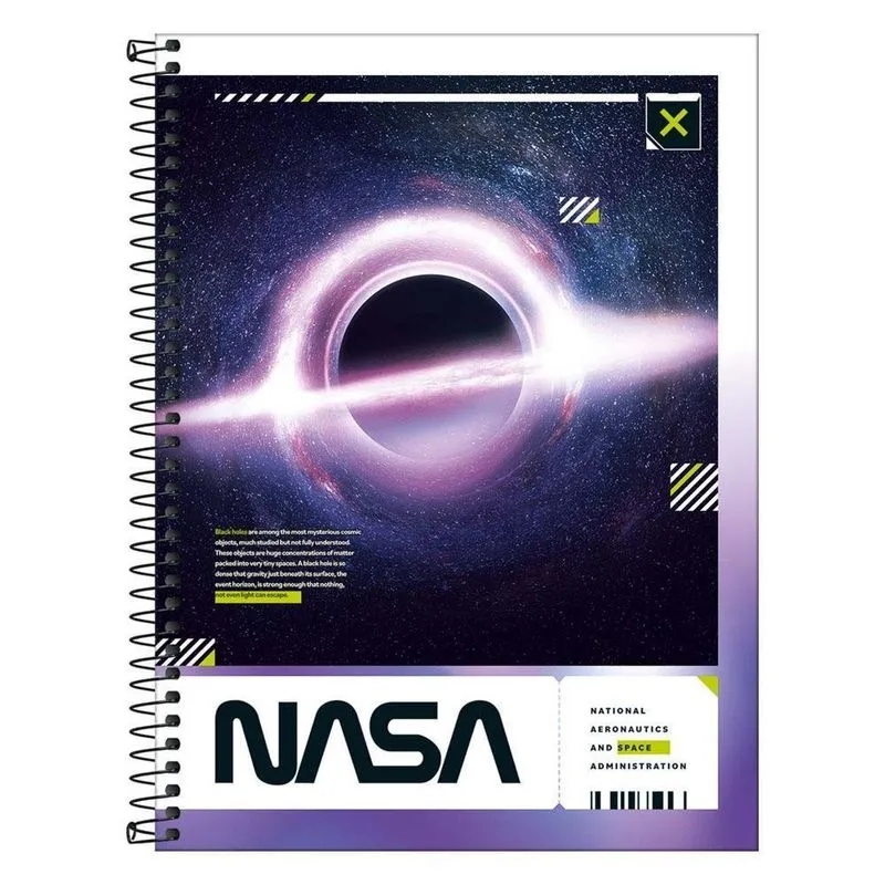 Caderno Univ 10 Matérias 160Fls Nasa Black Hole Tilibra