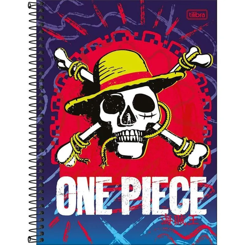 Caderno Univ 10 Matéria 160Fl One Piece Netflix Azul Tilibra