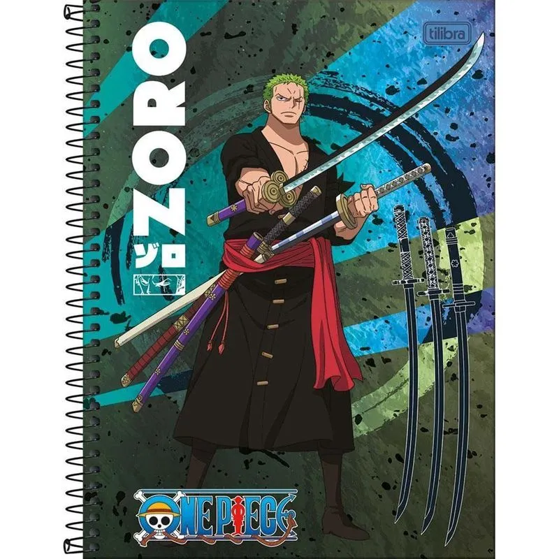 Caderno Univ 1 Matéria 80Fls One Piece Zoro Connect Tilibra