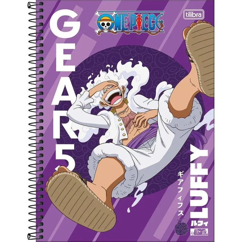 Caderno Univ 1 Matéria 80Fls One Piece Gear5 Connect Tilibra