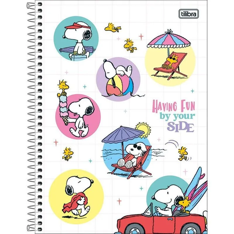 Caderno Univ 10 Matérias 160Fls Snoopy Fun Connect Tilibra