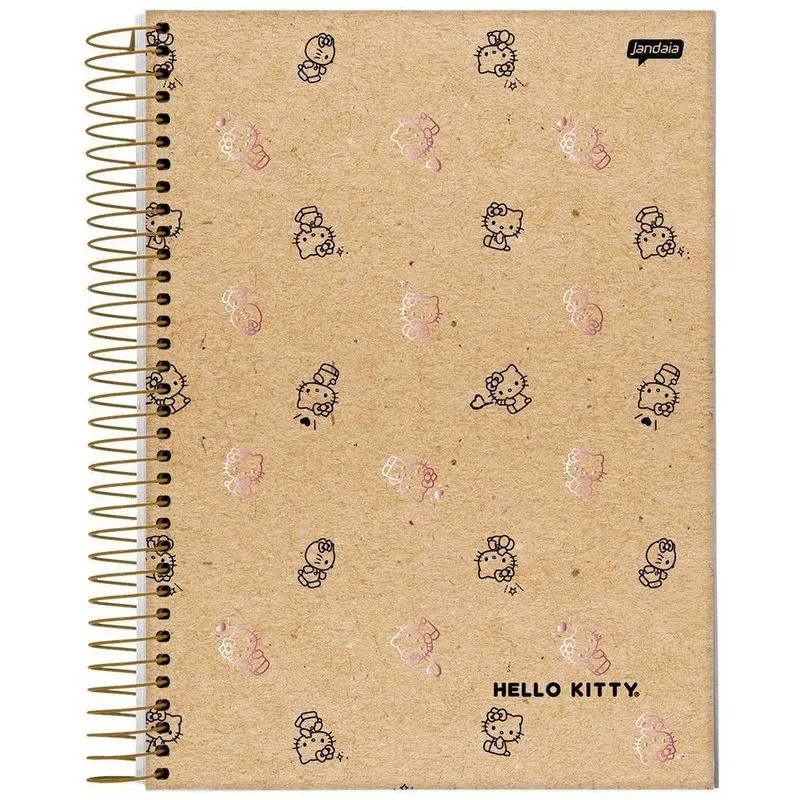 Caderno Univ 1 Matéria 80Fl Hello Kitty Kraft Minis Jandaia