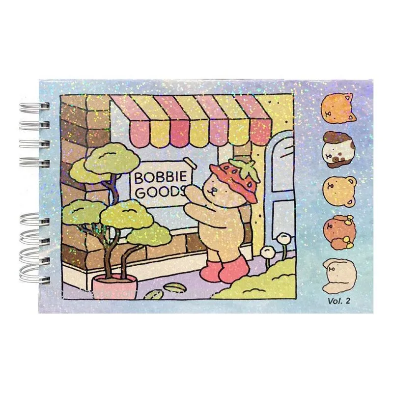 Livro De Colorir 100fls Holográfico Azul Vol.2 Bobbie Goods