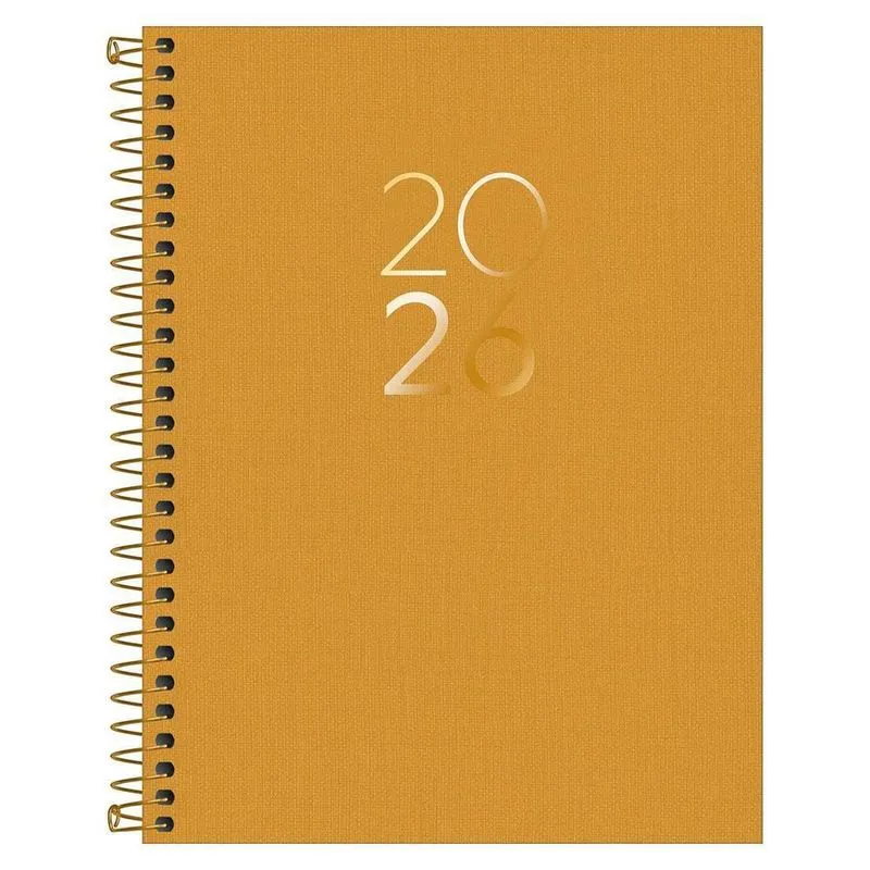 Agenda Diária 2026 Executiva Espiral M7 Lume Amarelo Tilibra