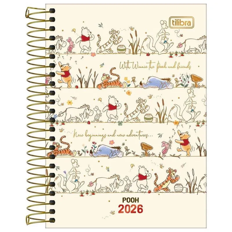 Agenda 2026 Diária Esp M5 176fls Pooh With Winnie Tilibra