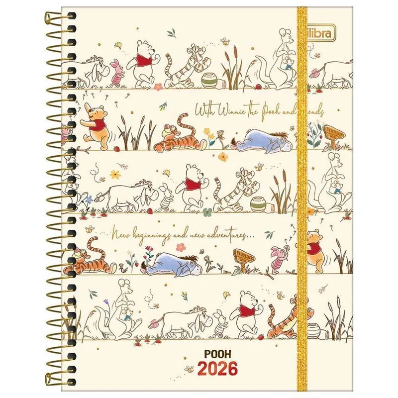 Planner 2026 Semanal Esp M7 80fls Pooh With Winnie Tilibra