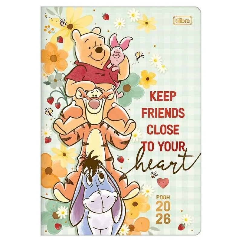 Planner Semanal 2026 Gramp M7 Pooh Keep Friends Tilibra