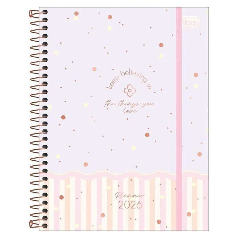 Planner Semanal 2026 Espiral M7 80fls Soho Lilás Tilibra