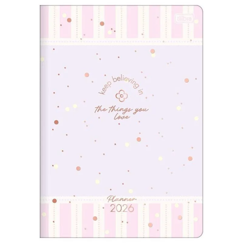 Planner Mensal 2026 Grampeado M7 Soho Lilás Tilibra