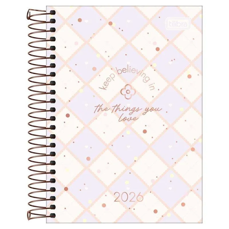 Agenda Diária 2026 Espiral M5 176Fls Soho Xadrez Tilibra