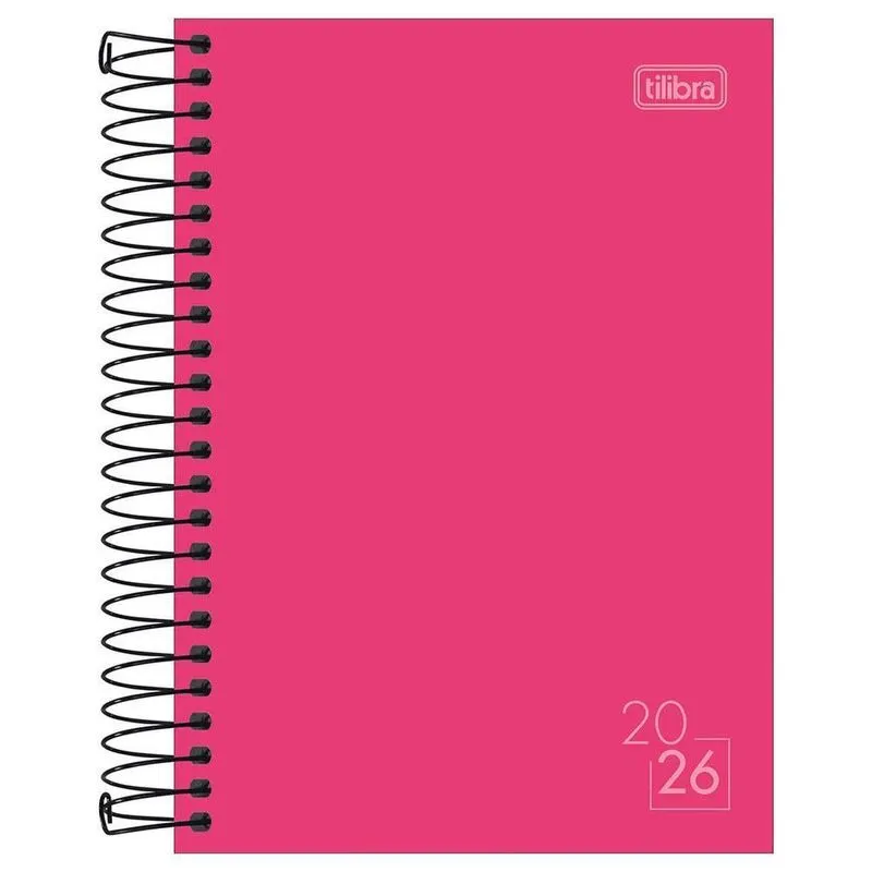 Agenda Diária 2026 Espiral M5 160Fls Spice Rosa Tilibra