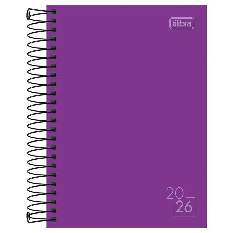Agenda Diária 2026 Espiral M5 160fls Spice Roxo Tilibra
