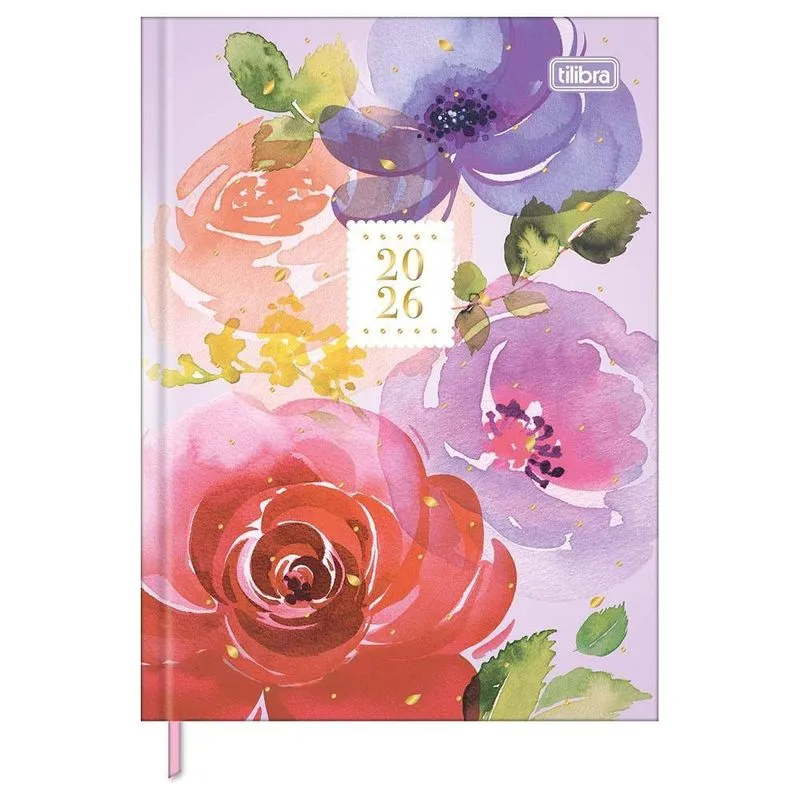 Agenda Diária 2026 Costurada M4 Feminine Bloom Tilibra