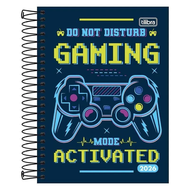 Agenda Diária 2026 Espiral M4 176fls D+ Gaming Tilibra