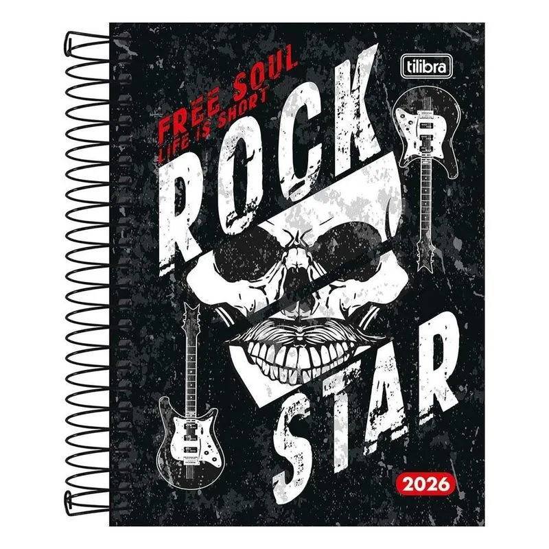 Agenda Diária 2026 Esp M4 160fls Pepper Rock Star Tilibra