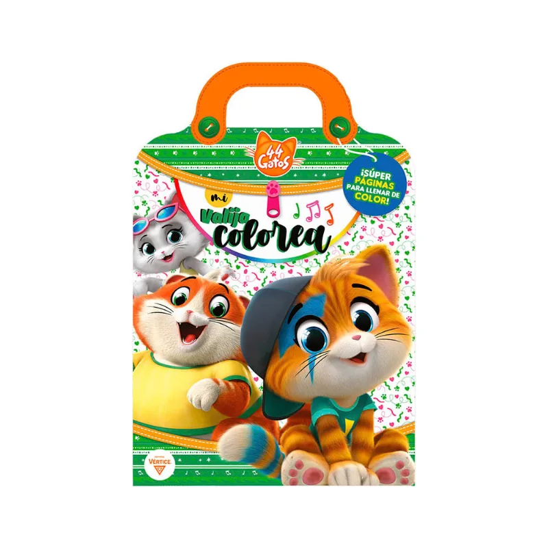 Libro para Colorear 44 Gatos Mi Valija Colorea Vértice