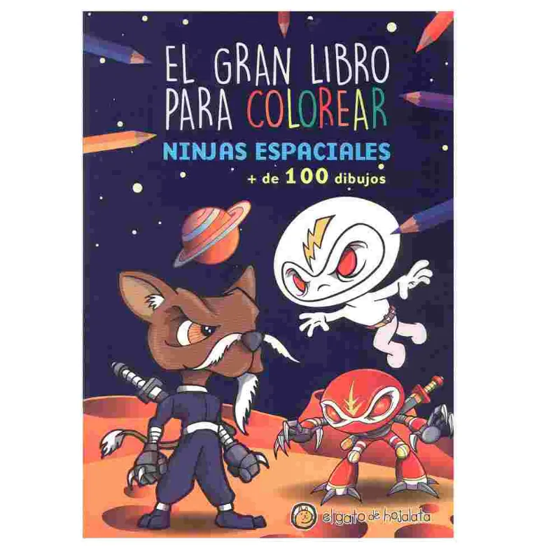 Gran Libro Para Colorear Ninjas Espaciales-cja-un.-1