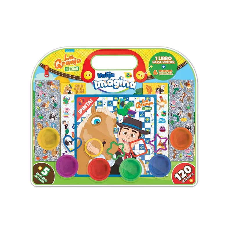 Valija Imagina Libro Para Colorear Con Masas Vertice Libro Col. Blister Imagina Masas Vertice
