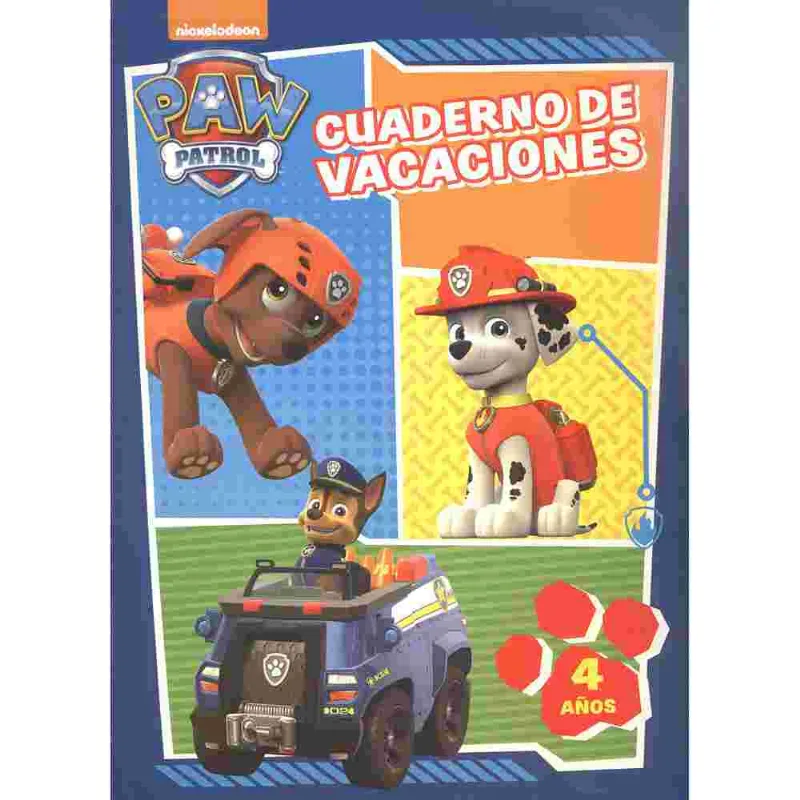 Paw Patrol-cuaderno De Vacaciones 4 AØos Paw Patrol-cuaderno De Vacaciones 4 Años