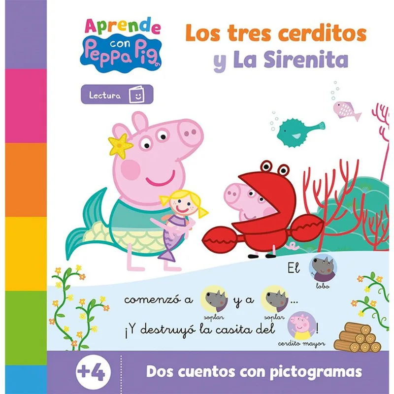 Libro Aprende Con Peppa-Los Tres Cerditos Y La Sirenita