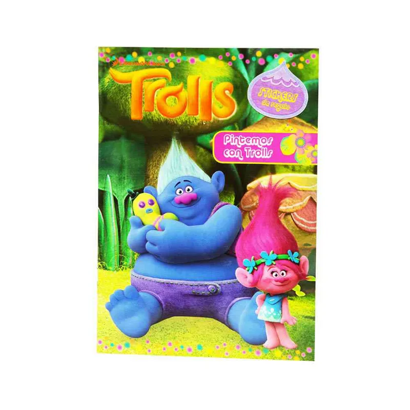 Pintemos Con Trolls - Stickers De Regalo-cja-un.-1
