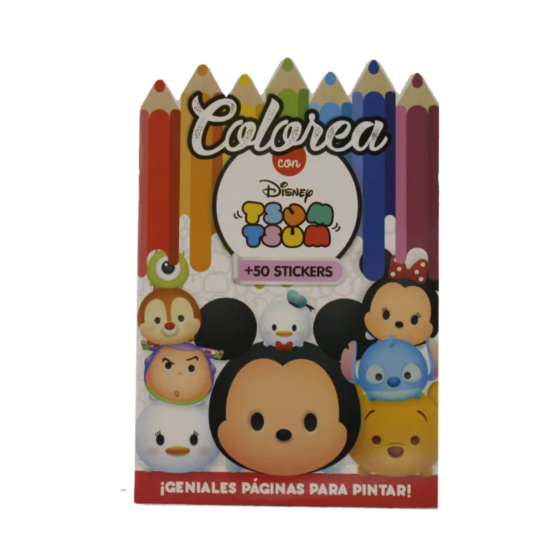Tsum Tsum-colorea Con 50 Stickers