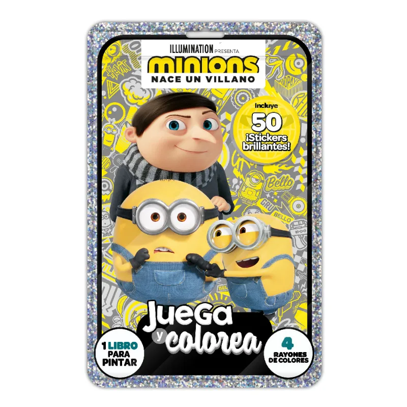 Libro Minions juega y colorea 7